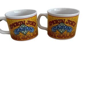 Smokin Joe’s Cajun Hot Sauce Large Mug Gumbo Or Coffee Lot Of Two